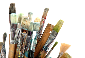 Elena Bondar Oil-on-Canvas paintbrushes