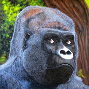 Silverback - Endangered Species - Elena Bondar | Oil-on-Canvas